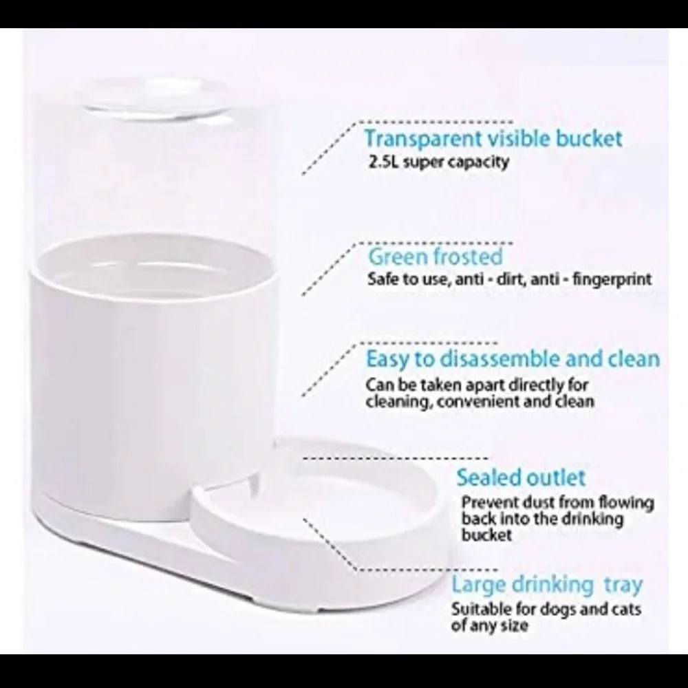JUNSPOW Pet Water Dispenser 2.5L Large Capacity Automatic Water Dispenser